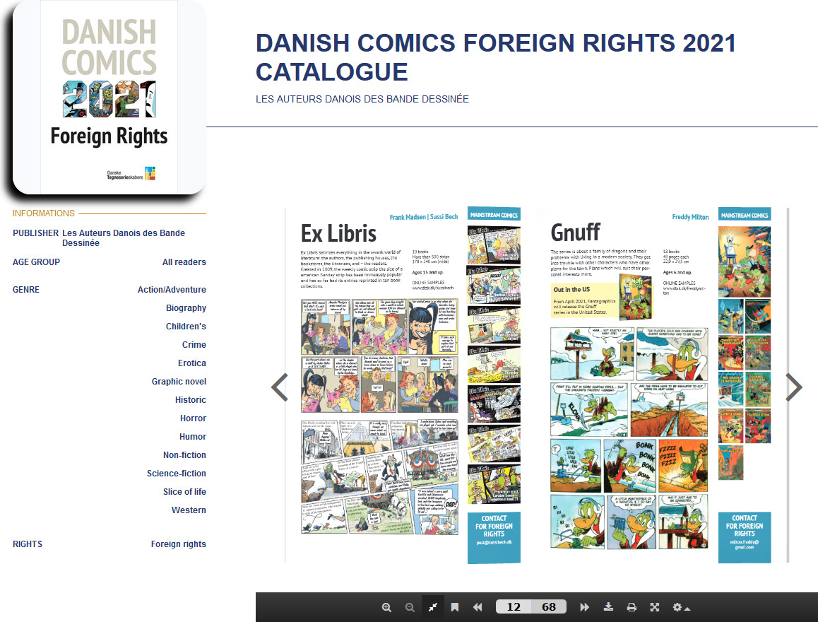 DANISH COMICS Foreign Rights 2021 catalogue - web