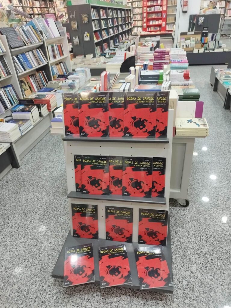 Blood Wedding (Bodas de Sangre) exhibited in book shop Librarias Picasso, Almeria, Spain.